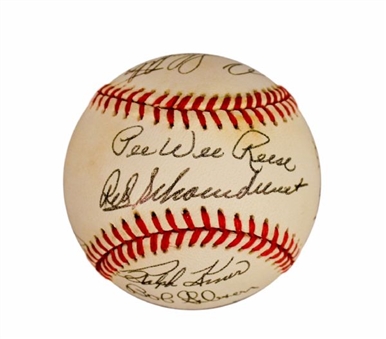 1992 Hall of Fame Induction Weekend Signed Baseball (14 Signatures including Reese and Musial) 